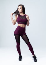 Load image into Gallery viewer, Violet Heathered Mesh Elegance Pants

