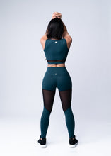 Load image into Gallery viewer, Peacock Green &amp; Mesh Elegance Pants
