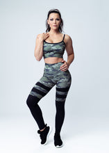Load image into Gallery viewer, Black &amp; Camo Conquer Striped Pants

