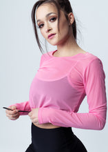 Load image into Gallery viewer, Killin&#39; It Long Sleeve Mesh Top Pink
