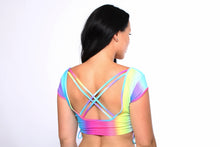 Load image into Gallery viewer, Rainbow Purpose Collection Crop Top
