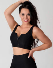Load image into Gallery viewer, Black Zipper Crop Top
