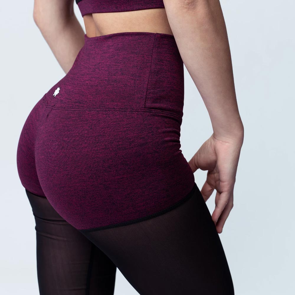 Violet Heathered Mesh Elegance Pants