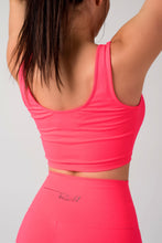 Load image into Gallery viewer, Neon Pink Zipper Crop Top

