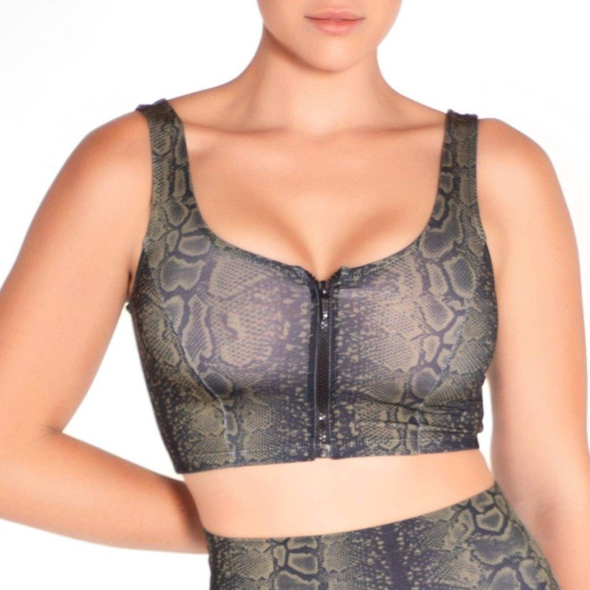 Snake Skin Summer Collection Zipper Crop Top *LIMITED EDITION*