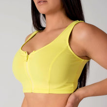 Load image into Gallery viewer, Neon Yellow Zipper Crop Top
